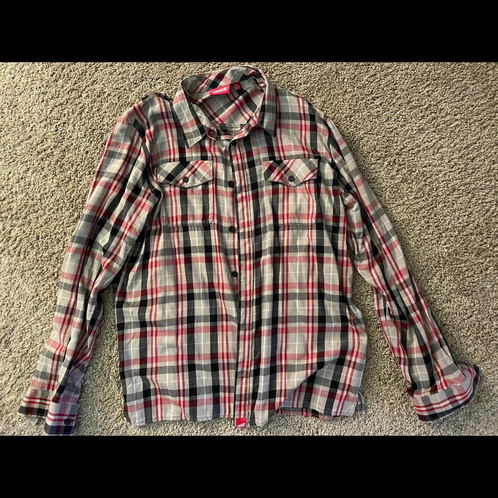 Vans XL plaid flannel